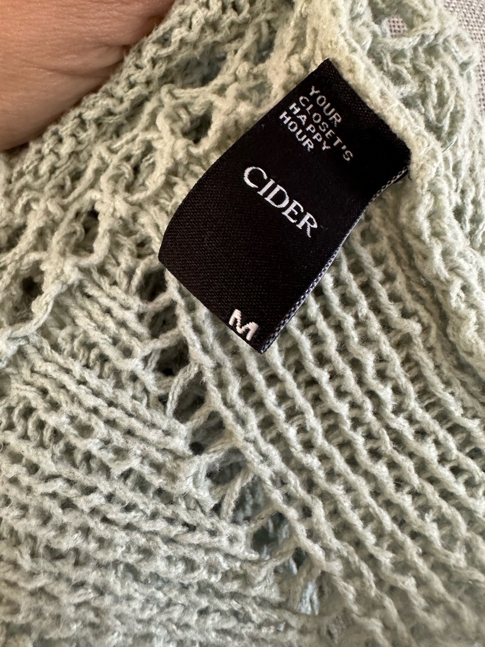 Cider Sage Open-Knit Sweater Top - Picture 3 of 3